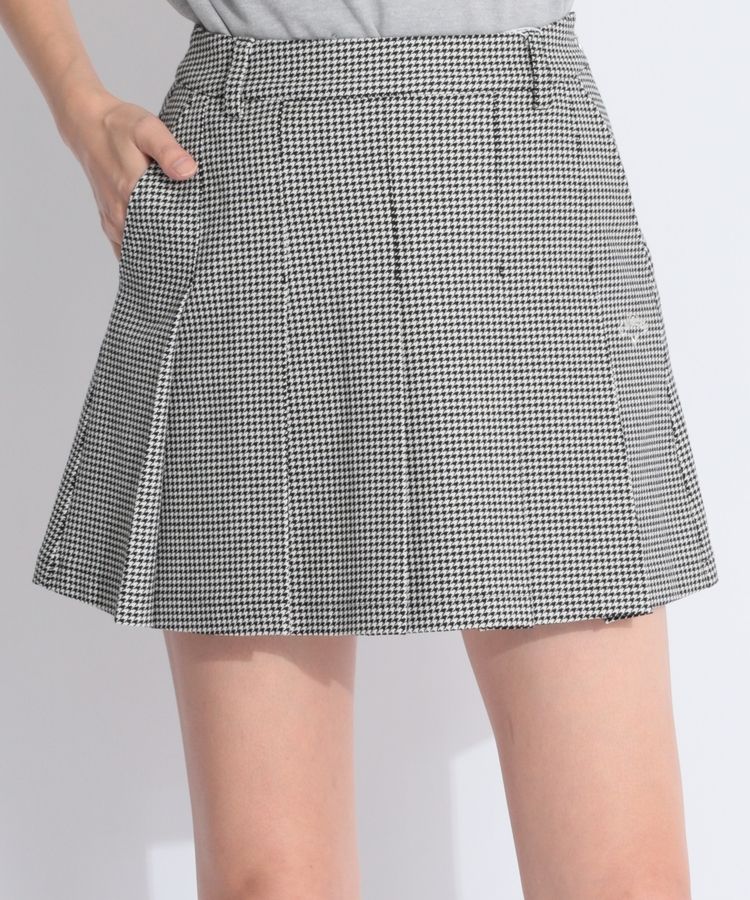 キャロウェイ　チェック　プリーツスカート 千鳥格子　飾りベルト キャロウェイ チェック プリーツスカート 千鳥格子 飾りベルト