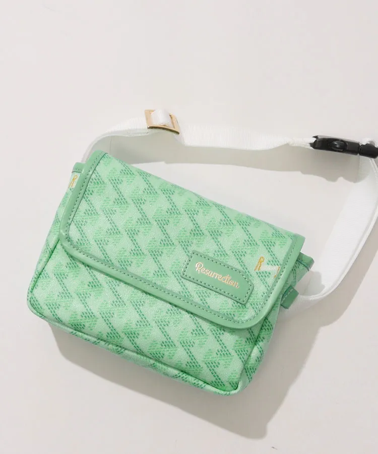 レザレクション RR 【アイクスNo.2】ロゴ総柄ウエストポーチ