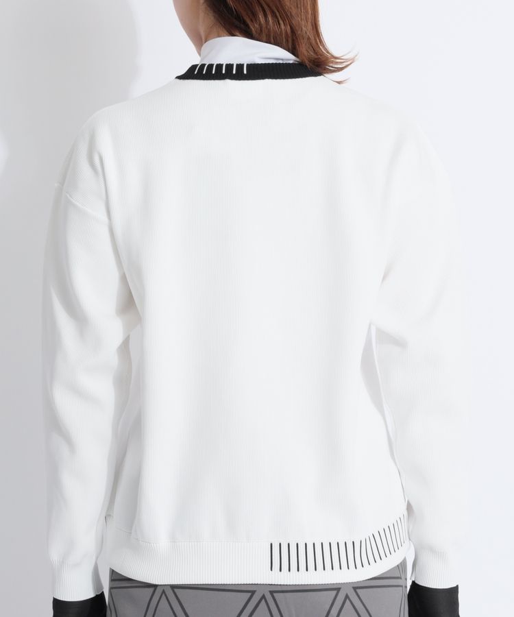 テーラーメイド　クールネックセーター テーラーメイドゴルフ TG 【ストレッチ】リブステッチクルー