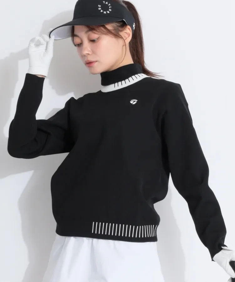 ジャックバニー JB ジャガードロゴタートルネックニット レディース