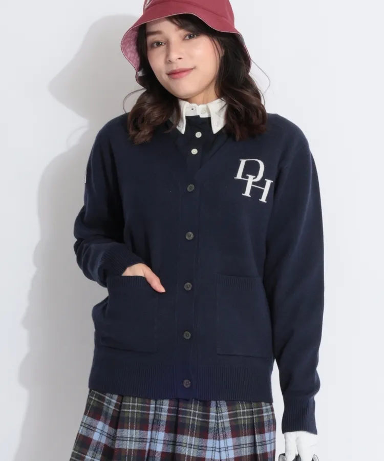 パーリーゲイツ PG ニコちゃんワッペン千鳥格子カートバッグ