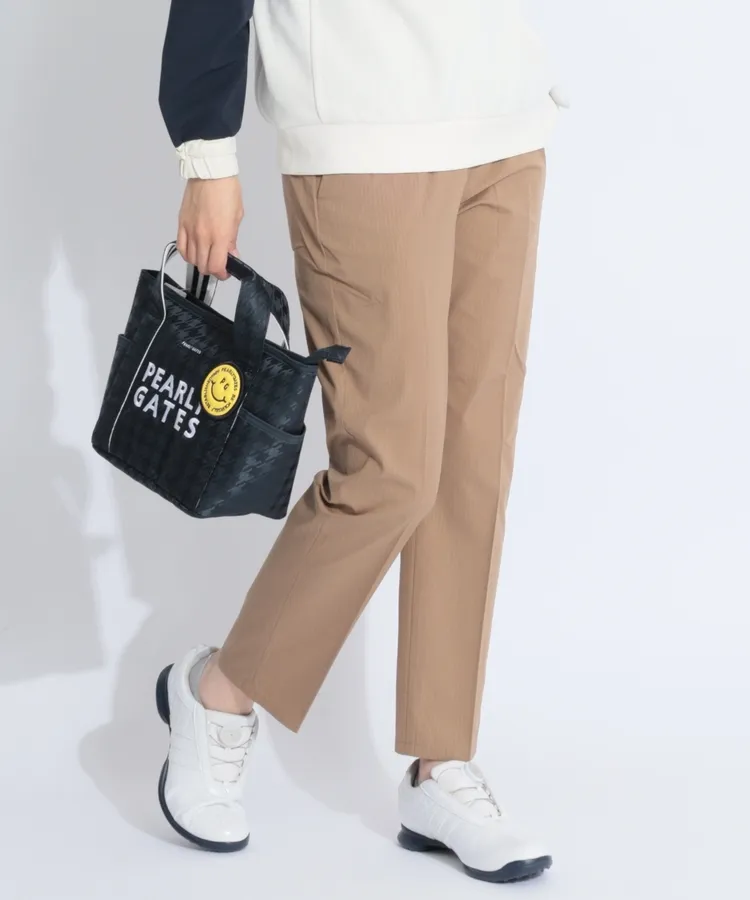 パーリーゲイツ PG ニコちゃんワッペン千鳥格子カートバッグ