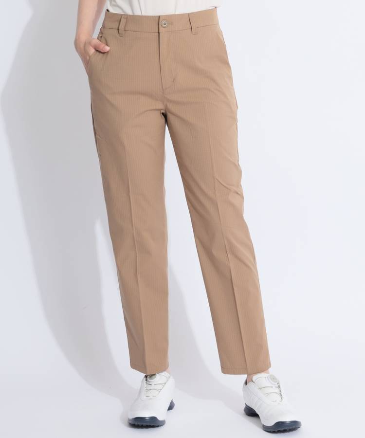 BE 選べるデザインセンタープレステーパードパンツ