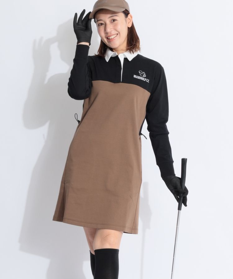 ビームスゴルフ レディース ワンピース BEAMS ビームスゴルフ ワンピース ネイビー×レッド シンプル
