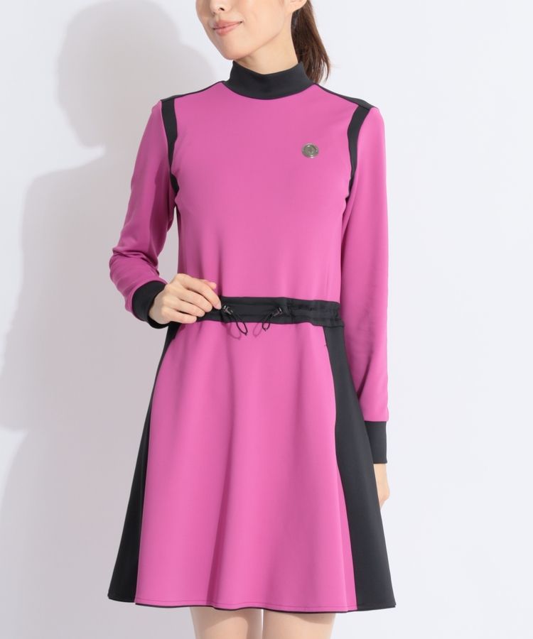 ランバンスポール ワンピース ランバン スポール LV 【UV吸汗速乾】ブロッキングデザイン長袖