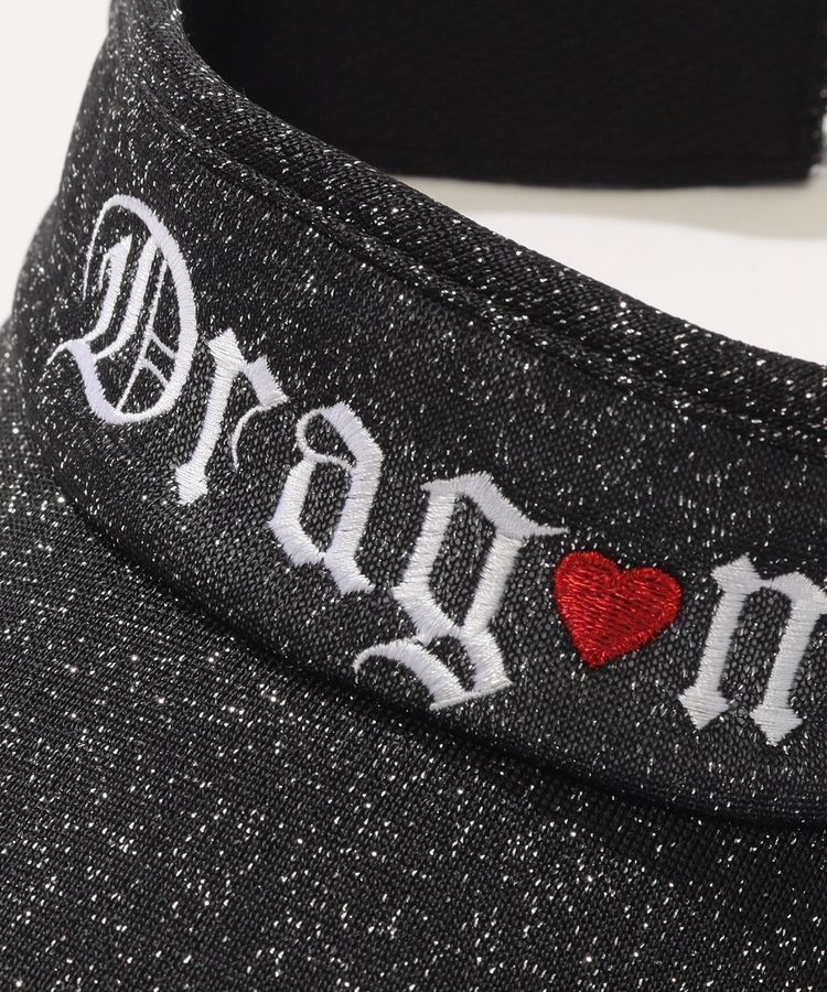 ダンスウィズドラゴン DD ロゴ刺繍ラメサンバイザー レディースゴルフ