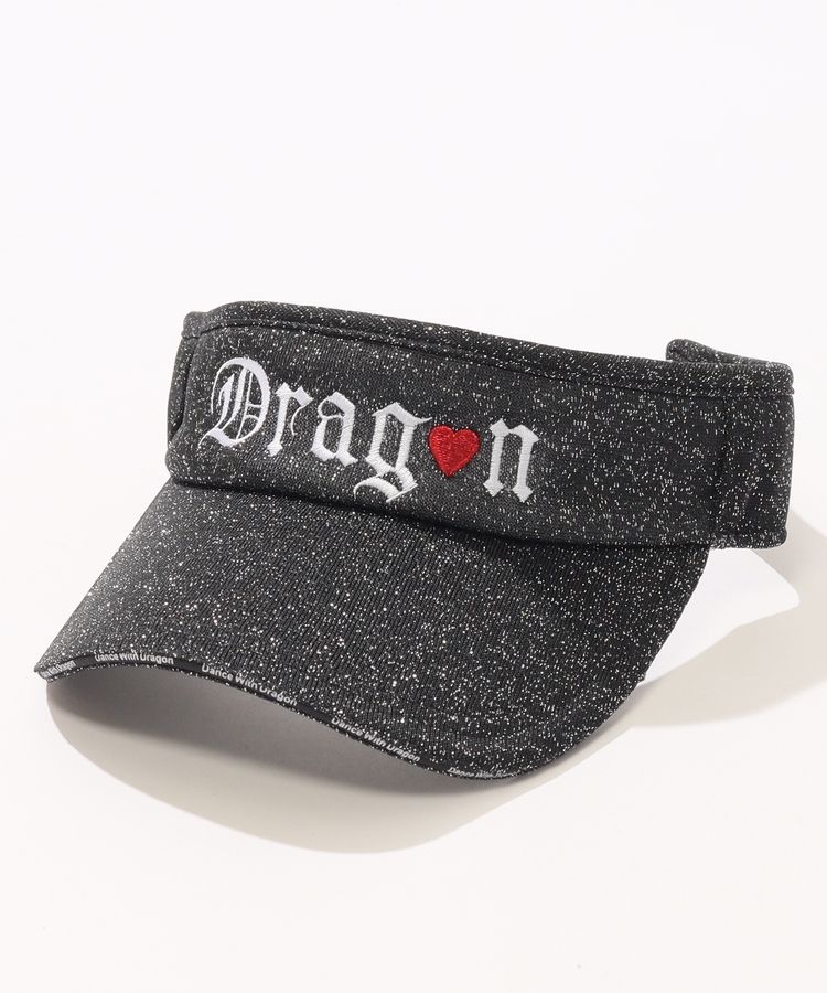 ダンスウィズドラゴン DD ロゴ刺繍ラメサンバイザー レディースゴルフ