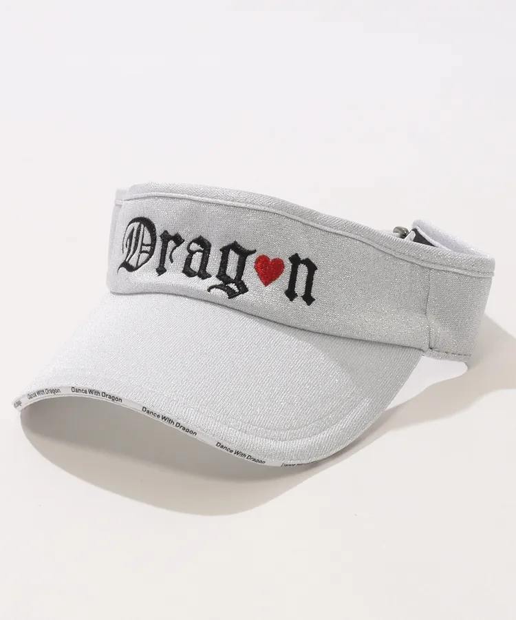 ダンスウィズドラゴン DD ロゴ刺繍ラメサンバイザー レディースゴルフ