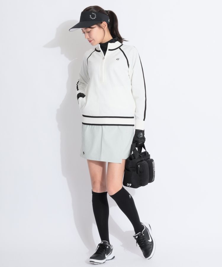 【デサントゴルフ】新品タグ付 セットアップ ハーフジップ スカート レディース デサントゴルフ DE 【耐久はっ水】ラップスカート レディースゴルフ