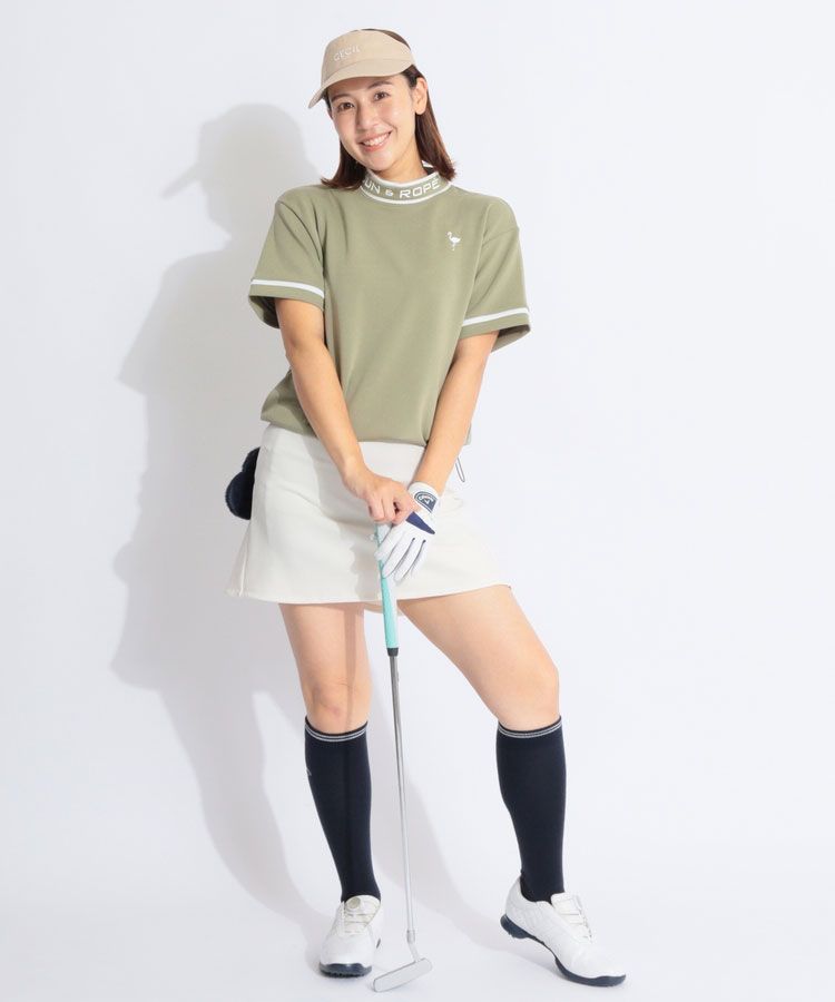 ジュン＆ロぺ JR 【UVストレッチ】配色ライン半袖プルオーバー