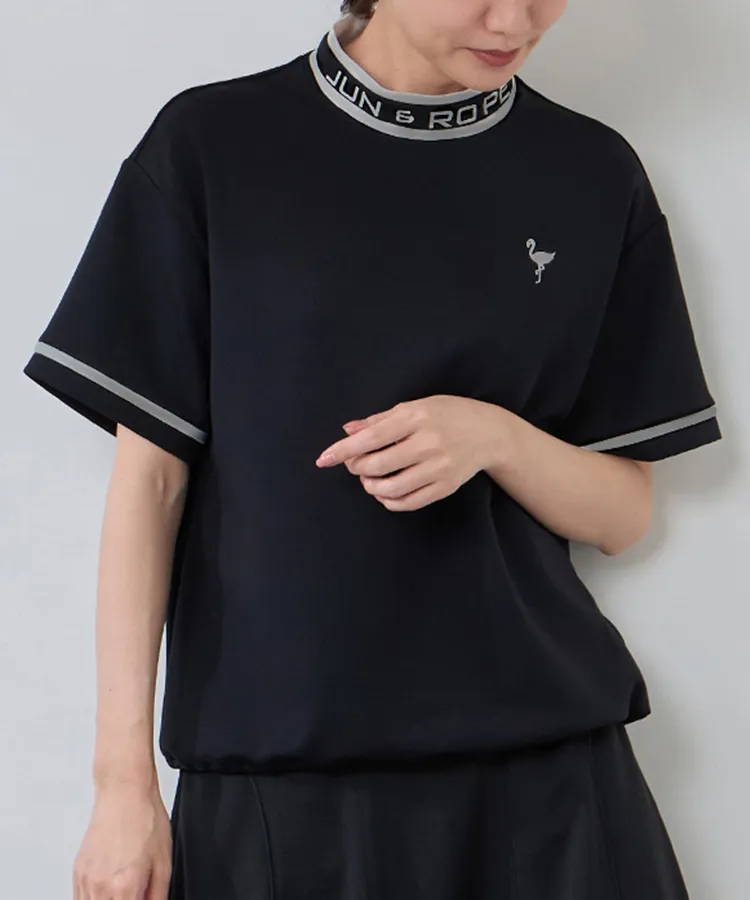 ジュン＆ロぺ JR 【UVストレッチ】配色ライン半袖プルオーバー