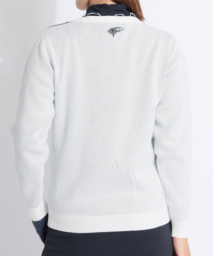 ビームスゴルフ 月面 ジャガード クルーニット BEAMS GOLF 月面