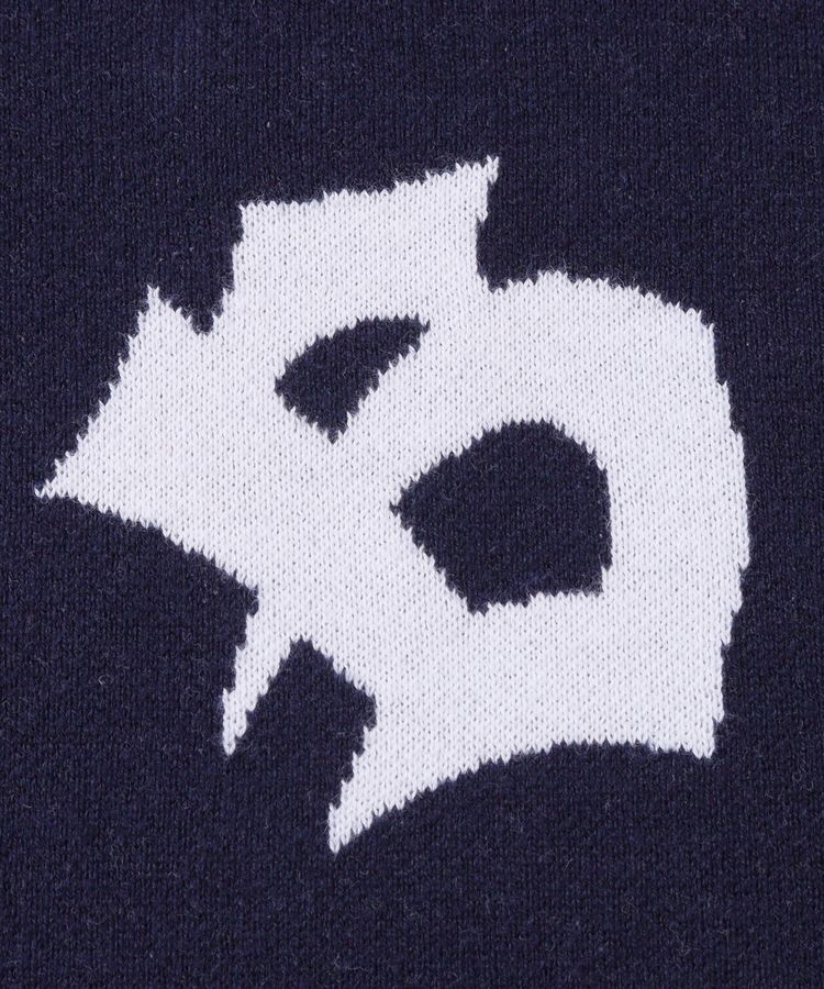 ビームスゴルフ BE ジャガードロゴ柄クルーネックニット レディース