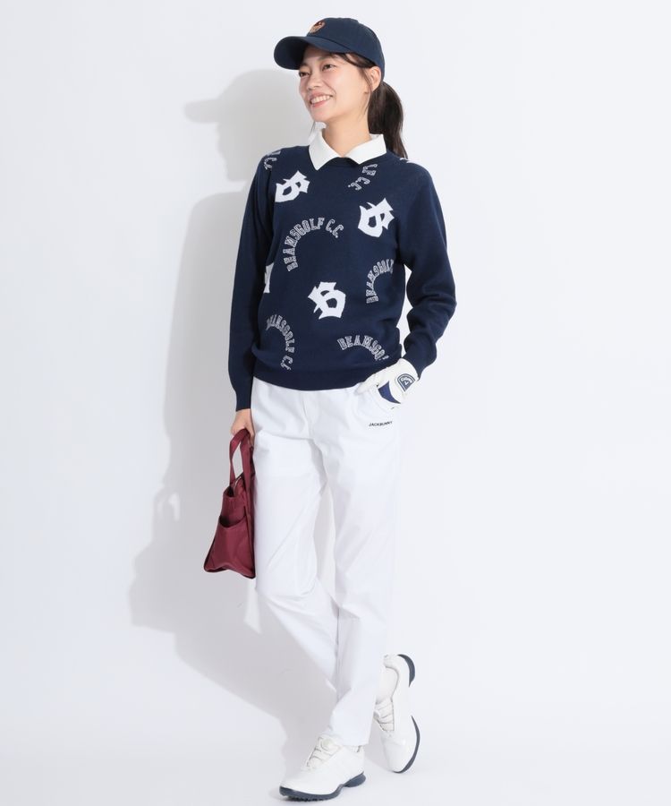 ビームスゴルフ ロゴジャガードニット セットアップ 中古 レディース ビームスゴルフ BEAMSGOLF セットアップ M