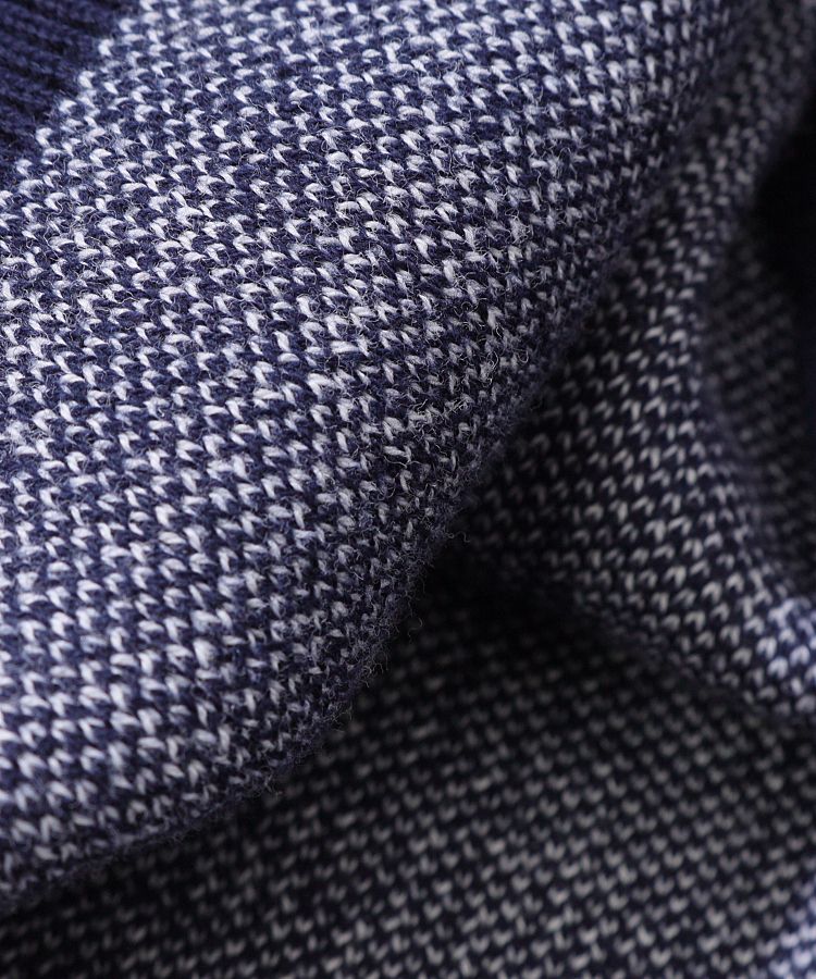 ビームスゴルフ BE ジャガードロゴ柄クルーネックニット