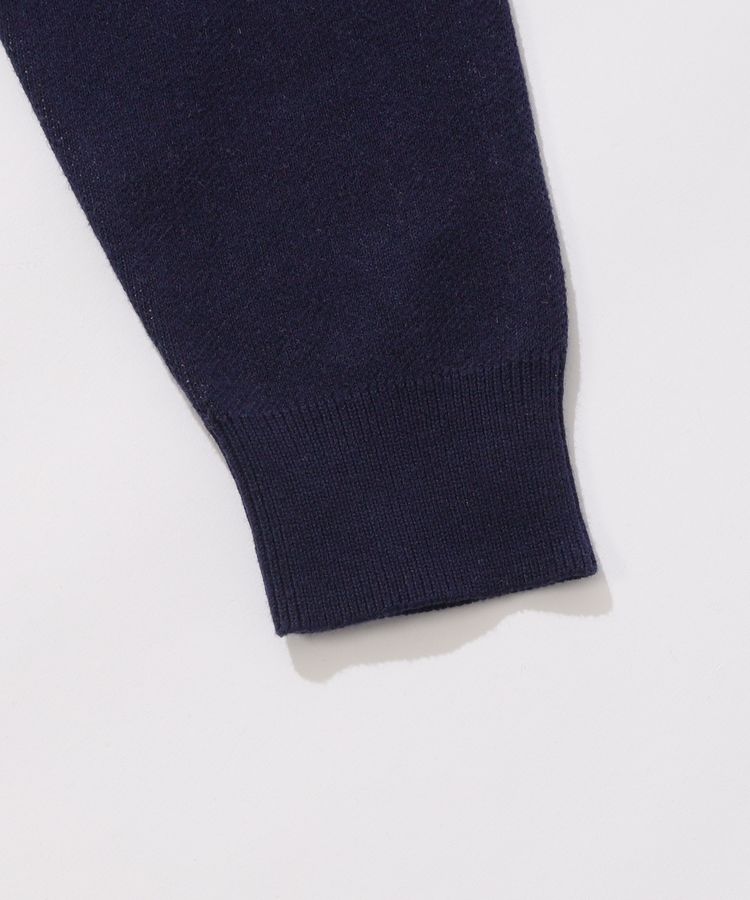 ビームスゴルフ BE ジャガードロゴ柄クルーネックニット