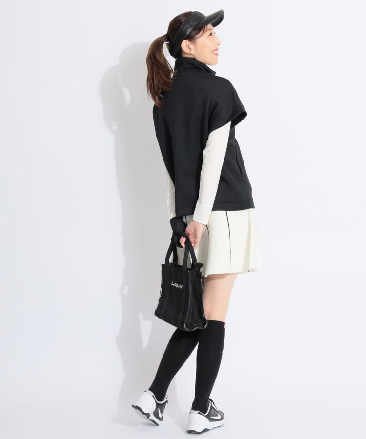 セシルマクビーグリーン CC 縦ラインバイカラーフレアニットスカート