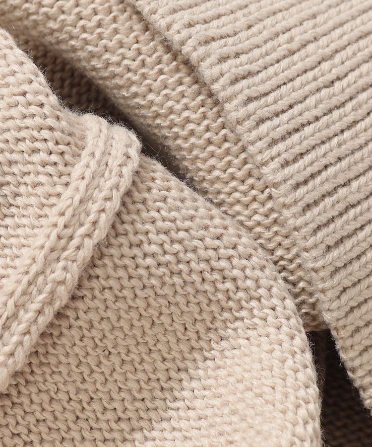 ニューエラ NE ローゲージハーフジップニットプルオーバー(アイボリー