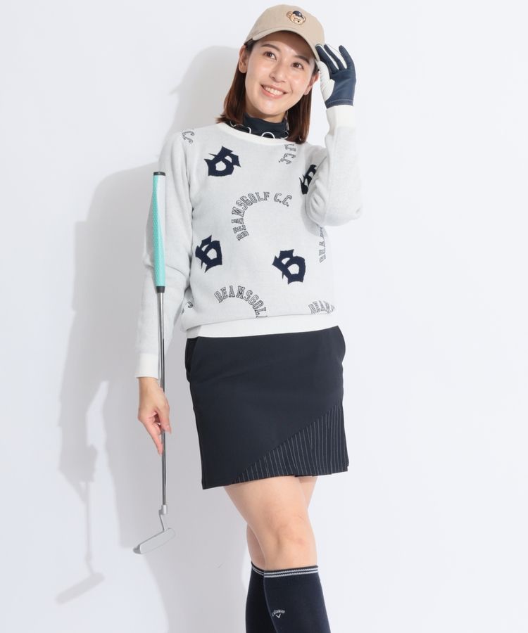 ビームスゴルフ BE 【ストレッチ】プリーツ切替スカート レディース