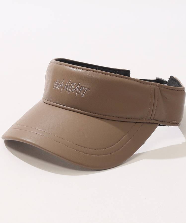 VH ロゴ刺しゅう合皮サンバイザー