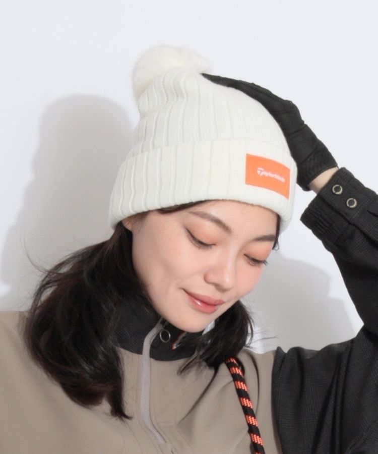 テーラーメイドゴルフ TG ポンポンリブニット帽 レディースゴルフ