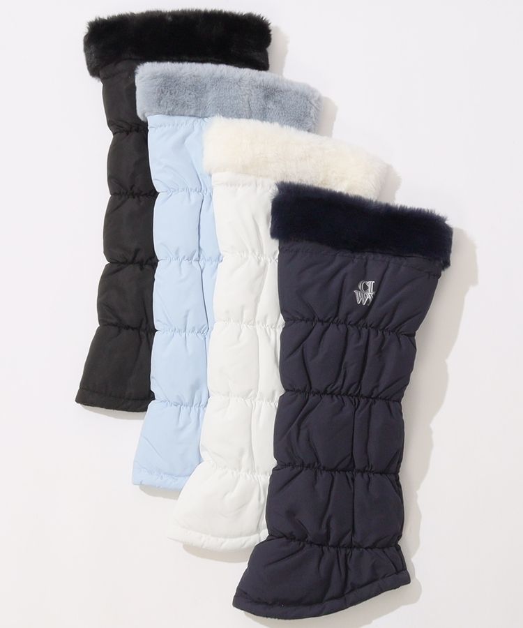 キャロウェイ CA ファー切替タフタ中綿レッグウォーマー レディース