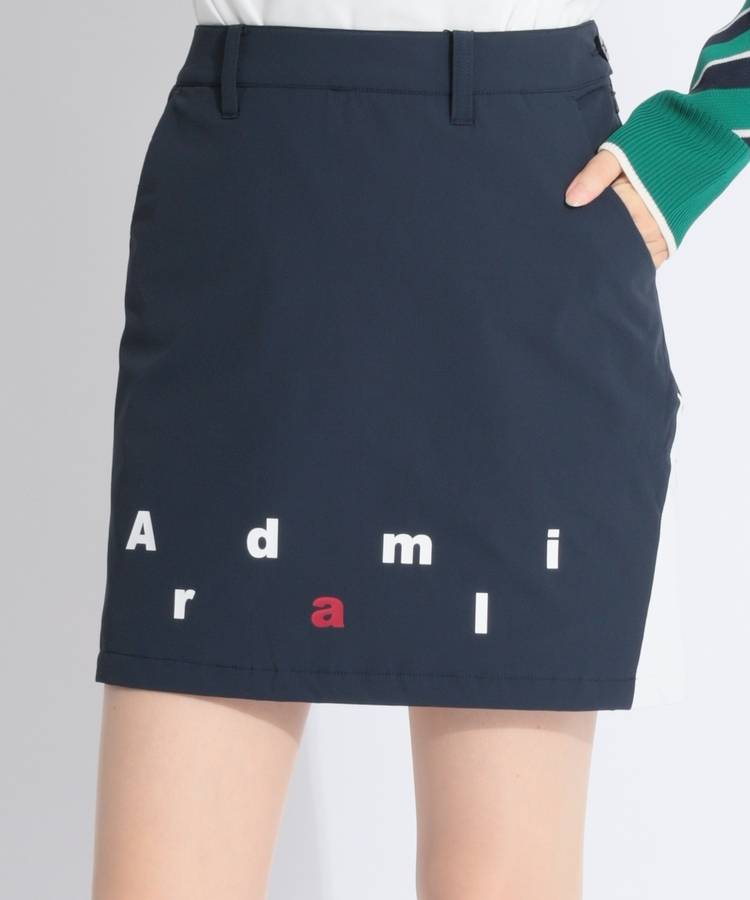 AM 【高断熱性】ロゴプリント中綿スカート