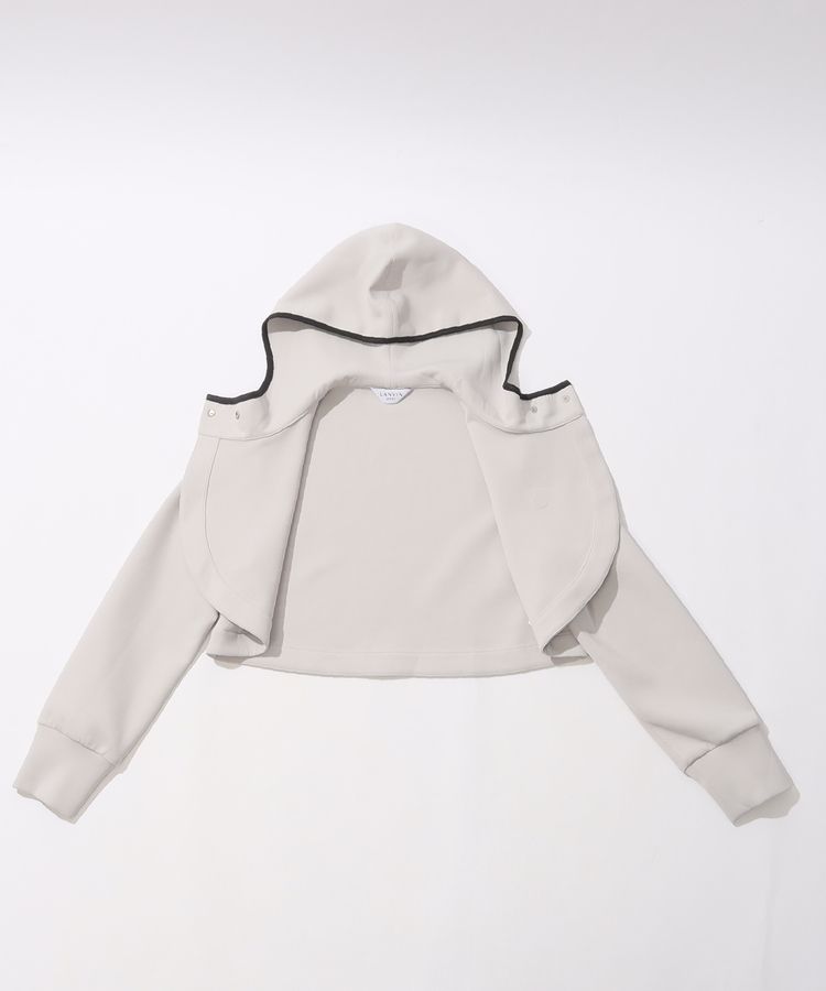 ランバンスポールパーカーMサイズ ランバン スポール LV 【UPF15】ライン切替ボレロ風パーカー