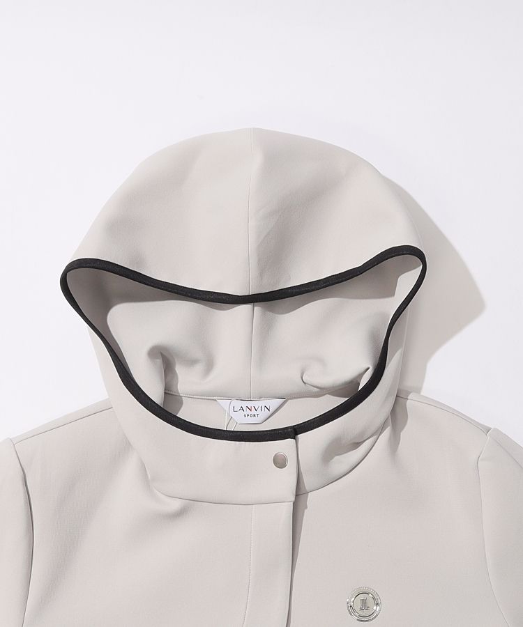 ランバンスポールパーカーMサイズ ランバン スポール LV 【UPF15】ライン切替ボレロ風パーカー