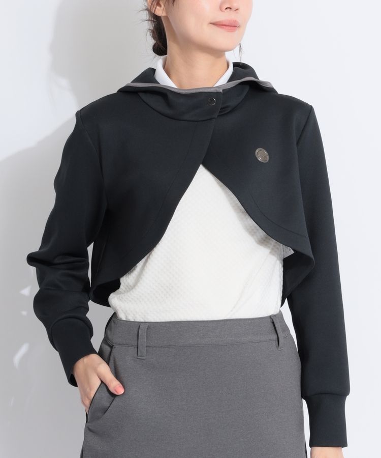 ランバン スポール LV 【UPF15】ライン切替ボレロ風パーカー