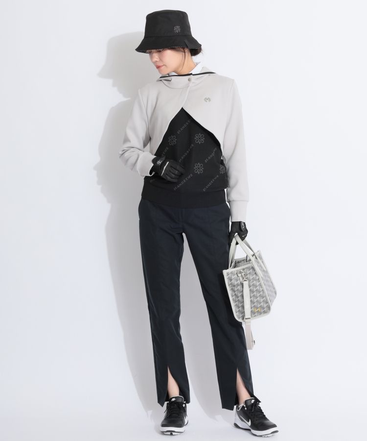 ランバン スポール LV 【UPF15】ライン切替ボレロ風パーカー