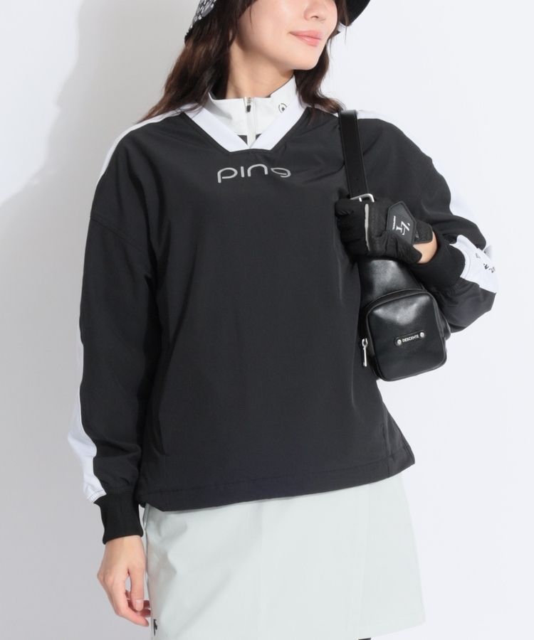 新品未使用　PING ピン セットアップ レディース ゴルフ ウェア 新品】PING ピン ゴルフウェア セットアップ レディースS 黒 白