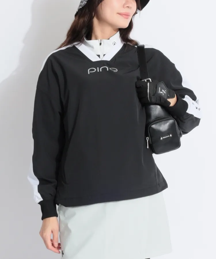 パーリーゲイツ PG バックロゴハーフジップニットプルオーバー