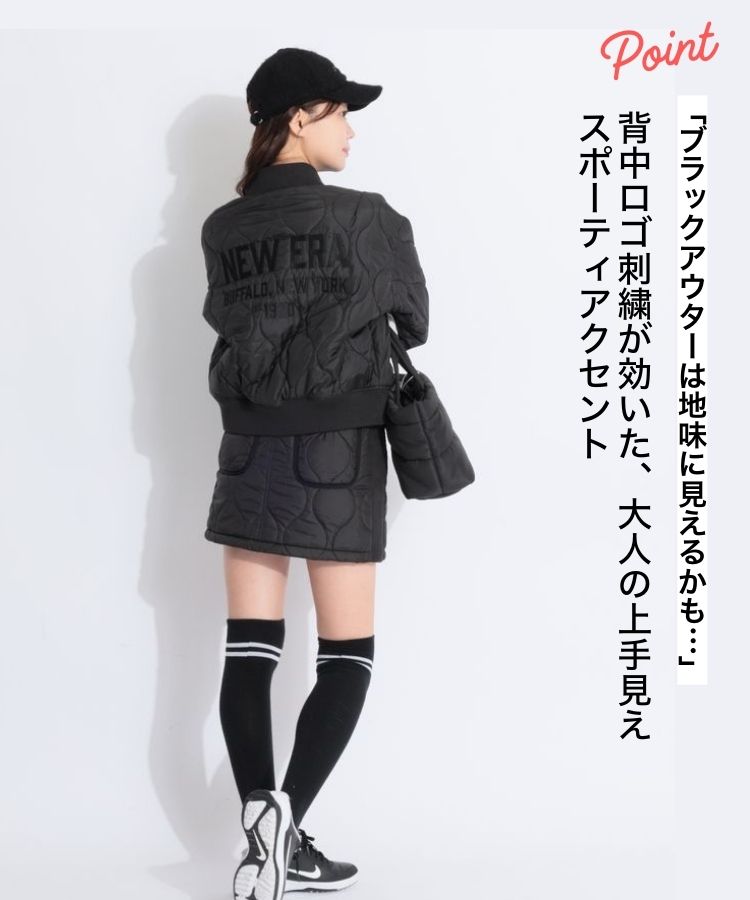 ニューエラ NE 【撥水】バックロゴ刺繍キルティングジャケット