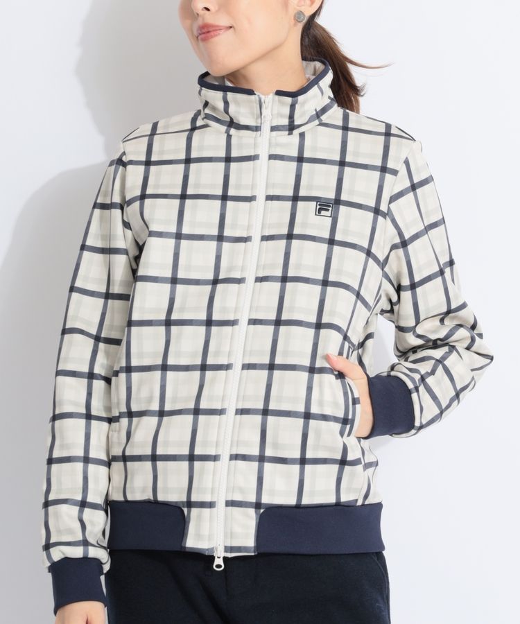 【撥水保温】キルトボンディング裏起毛チェック柄ジャケット