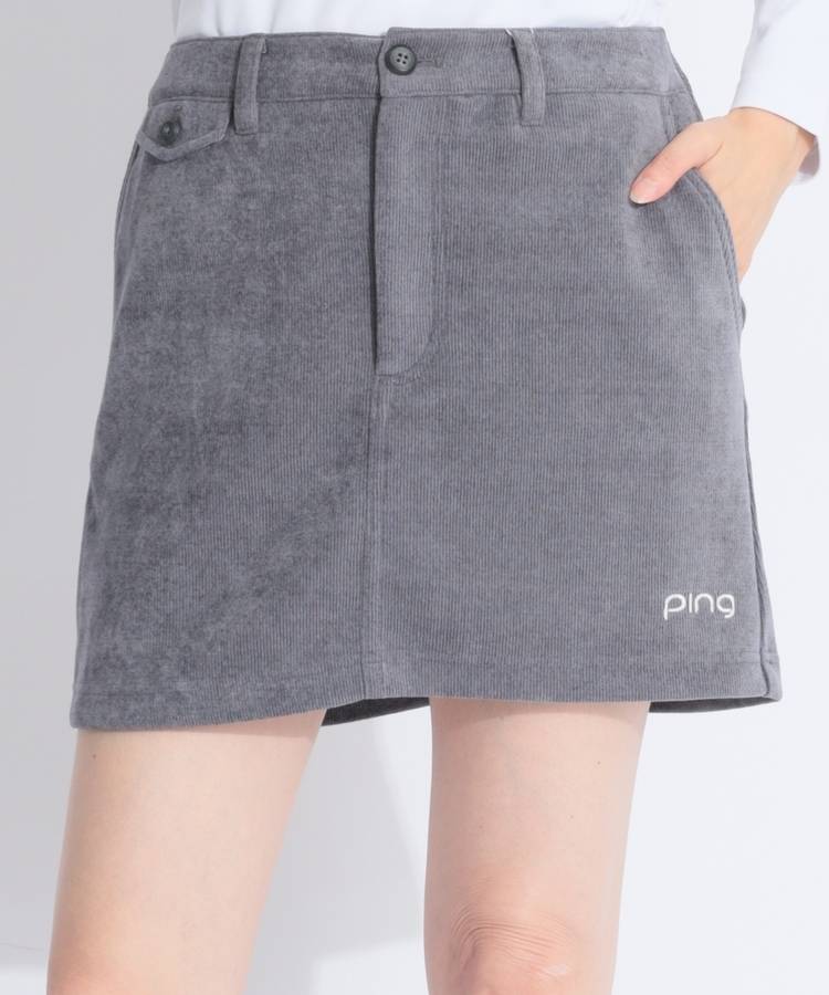 PN 【速乾ストレッチ】コーデュロイ台形スカート