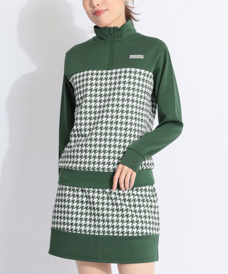 デルソルゴルフ DL 千鳥柄プルオーバー&スカートセットアップ