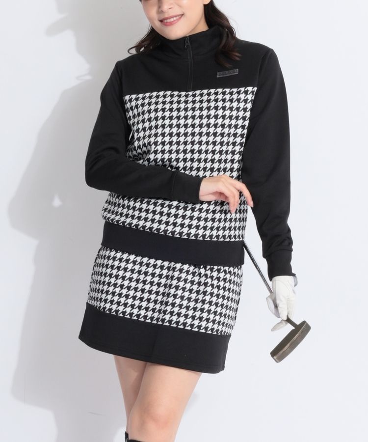 デルソルゴルフ DL 千鳥柄プルオーバー&スカートセットアップ