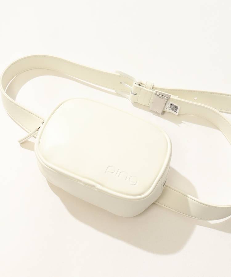 PN 【ストレッチベルト】エンボスロゴポーチ付きベルト