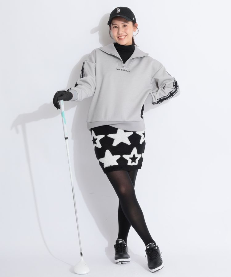 新品　ニューバランスゴルフ　スウェット　ハーフジップ　プルオーバー　裏起毛　2 ニューバランスゴルフ NB 裏ボアスリーブロゴラインハーフジッププル