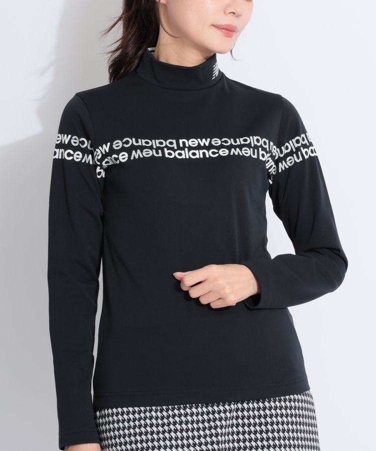 ニューバランスゴルフ NB 【発熱保温】裏起毛ロゴライン切替モック