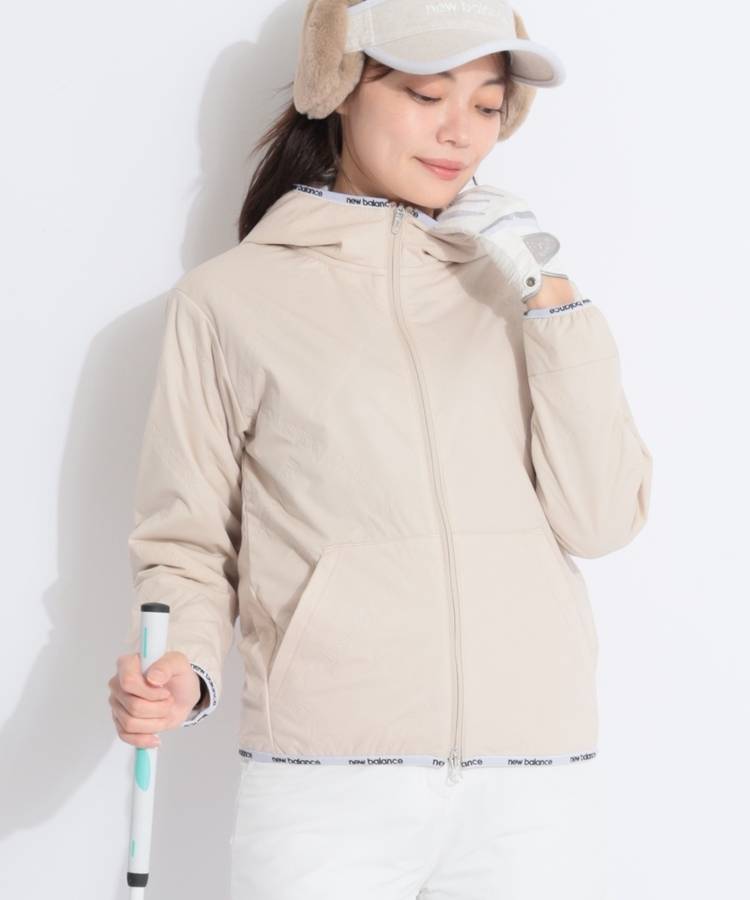 NB 【サーモメッシュ】エンボスロゴフーディジャケット
