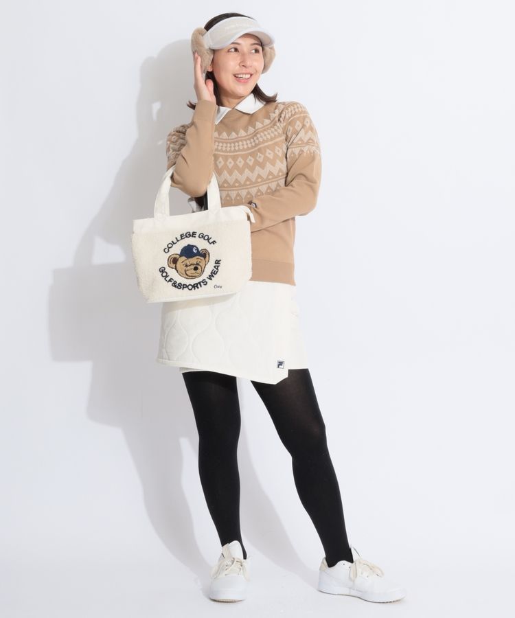 フィラゴルフ FG 中綿ウェーブキルト裏起毛ラップスカート