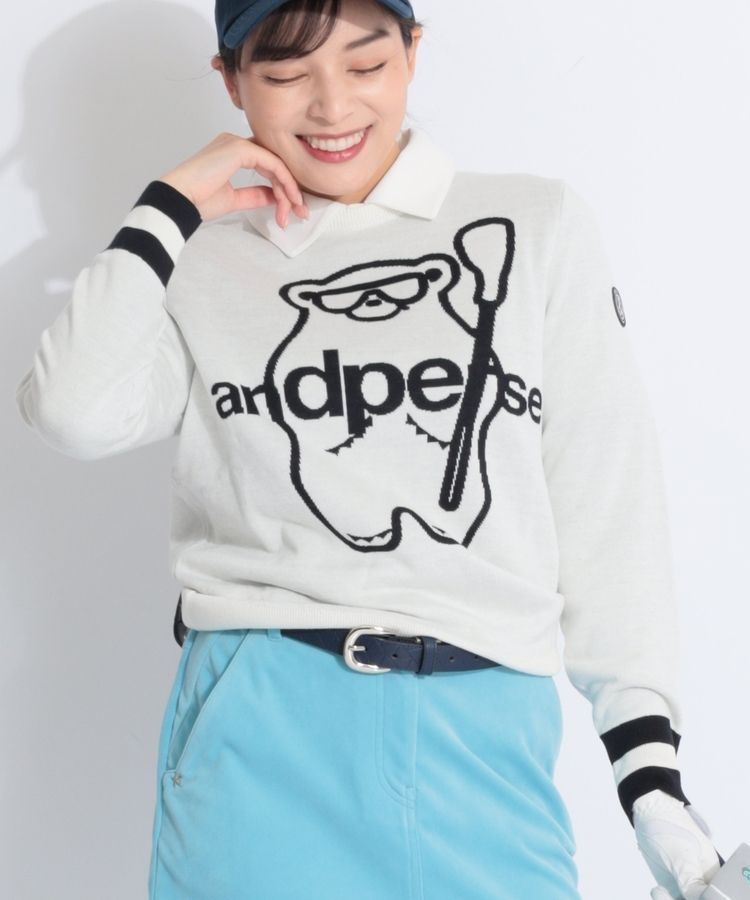 アンパスィ AP 【抗菌防臭】キャラクタージャガードクルーネックニット