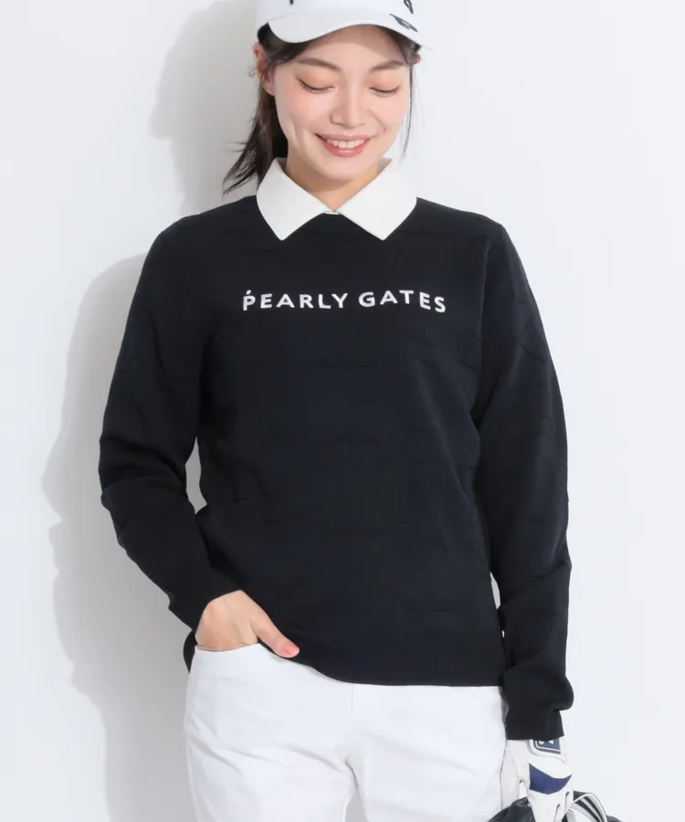 パーリーゲイツ PG ニコちゃんワッペン千鳥格子カートバッグ