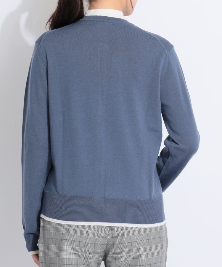 ジェイリンドバーグ JL バイカラーラインメリノウールニット