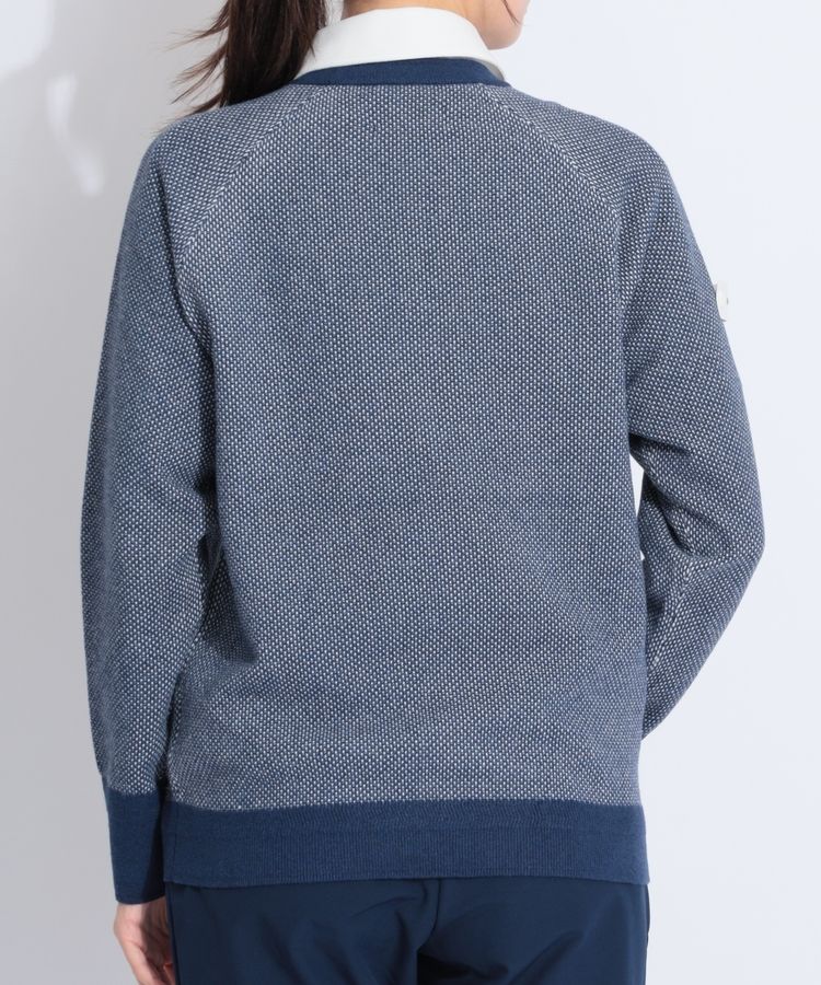 J7321 美品 ブリーフィングゴルフ ストレッチ カモフラ柄ニット 青系 L J7321 美品 ブリーフィングゴルフ ストレッチ カモフラ柄ニット