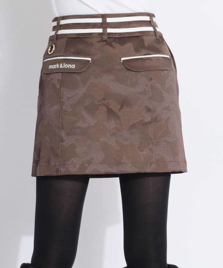 極美品 MARK & LONA スカートカモフラ スカル 迷彩 ゴルフ 38 M reonard_1-240001135881