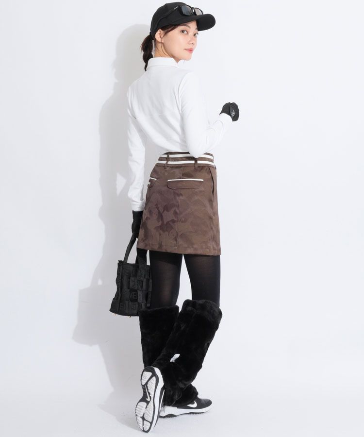 マーク＆ロナ ML チャーム付きベルト風カモフラスカルスカート