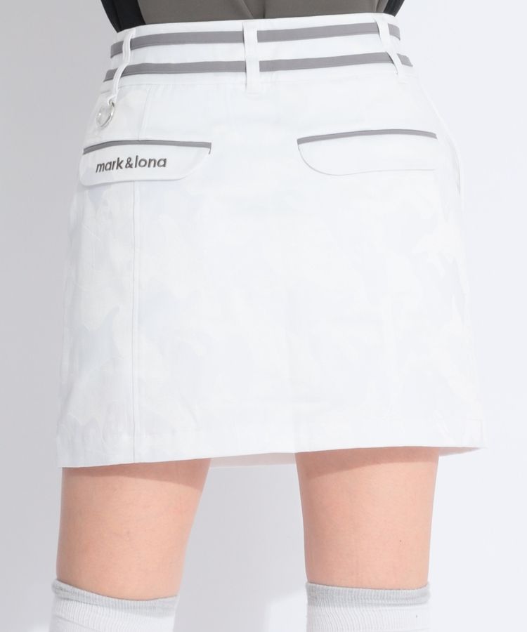 マーク＆ロナ ML チャーム付きベルト風カモフラスカルスカート